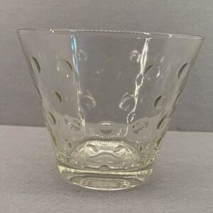 Vintage Hazel Atlas Capri Dot Ice Bucket Clear Glass Raised Dots Bubble MCM